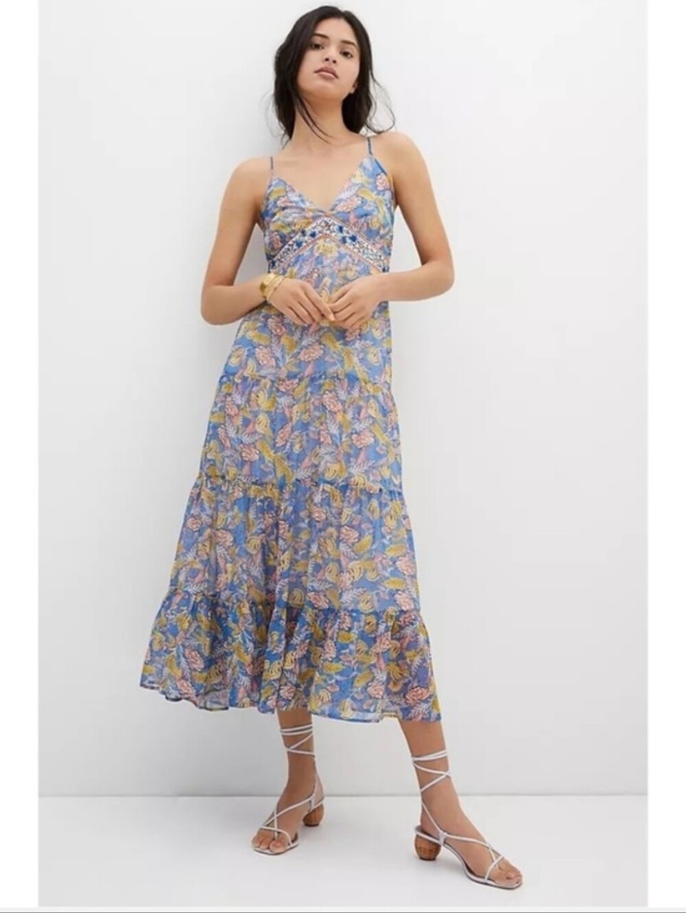 Verb By Pallavi Sunghee Vineyard Tiered Maxi Dress